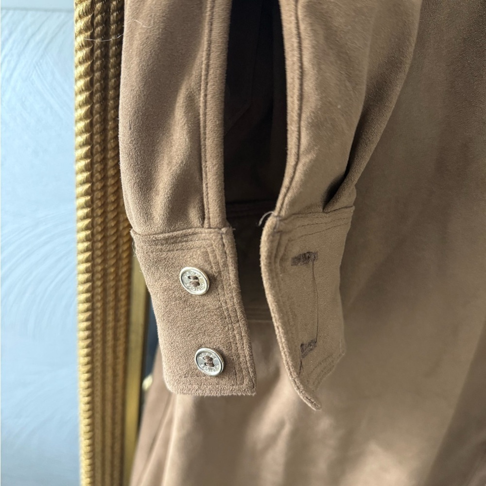 Tommy Hilfiger Tan faux Suede Shirtdress - Picture 8 of 10